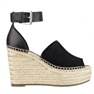 Marc Fisher Black Espadrille Wedge size 11